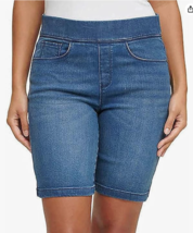DKNY Jeans Women&#39;s Comfort Stretch Pull-On Bermuda Short (XL/14  Medium Wash) - £20.03 GBP