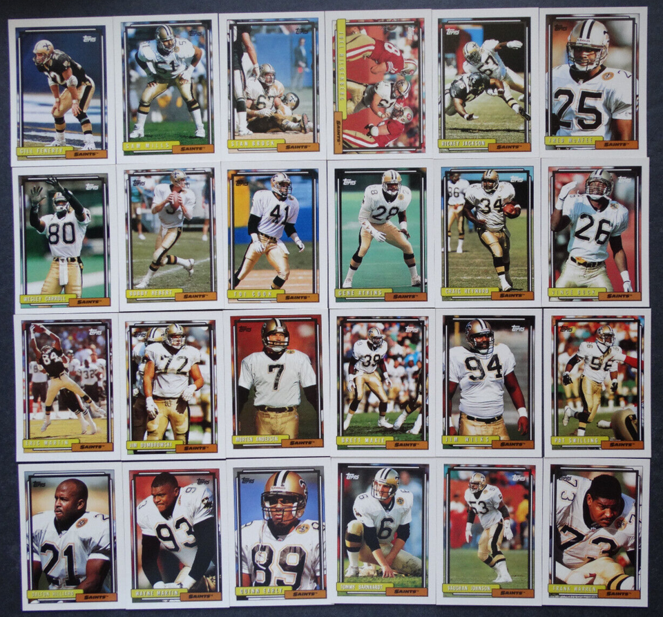 Primary image for 1992 Topps New Orleans Saints Team Set of 24 Football Cards