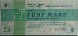 Germany 5 Mark Ddr Forum Check Banknote 1979 Unc Condition Xrare Nr - £10.91 GBP