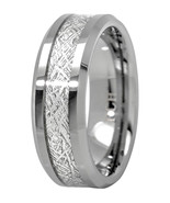 Meteorite Ring Tungsten Carbide for Men 8mm Comfort Fit Wedding Band - $39.00
