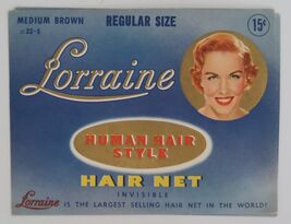 1930s Lorraine Woman's Hair Net in Original package Real Human Hair - $9.99