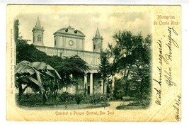 Cathedral and Park San Jose Costa Rica Postcard 1904 Memories of Costa Rica - £21.69 GBP