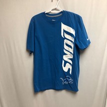 NFL Apparel Nike T Shirt Mens Large Detroit Lions Blue Team Sports Tee - £9.45 GBP