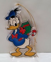 Vintage Walt Disney Productions Donald Duck Hanging Christmas Ornament Plastic - £11.14 GBP
