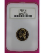 1955 PF 68 Jefferson Nickel NGC Certified Graded Authentic Genuine Slab ... - $82.04 CAD