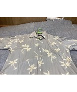 Riscatto Mens Shirt 100% Tencel Palm trees Hawaiian Short Sleeve Button Up - £11.09 GBP