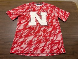 Nebraska Cornhuskers Men’s Red/White T-Shirt - Adidas - Large - £6.37 GBP