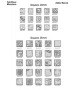 3D Printed Fantastic Plants and Rocks Square Bases Aztec Bases 28mm - 32... - $28.75 CAD+