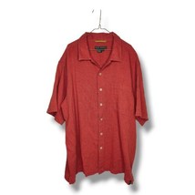 Royal Robbins Men&#39;s Woven Camp Shirt Large Red Button Up Short Sleeve Relaxed - £13.61 GBP