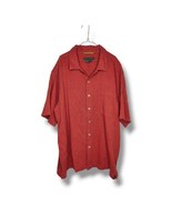 Royal Robbins Men&#39;s Woven Camp Shirt Large Red Button Up Short Sleeve Re... - £13.46 GBP