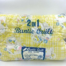 Vintage 2 in 1 Baby Buntie Quilt Zip Blanket Bag Elephant Deer NEW OPEN ... - £21.86 GBP