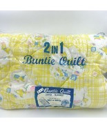 Vintage 2 in 1 Baby Buntie Quilt Zip Blanket Bag Elephant Deer NEW OPEN ... - £21.92 GBP