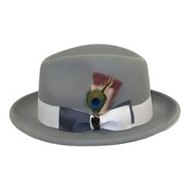 Bruno Capelo Hat Australian Wool Crushable Fedora Manhattan MA500 Gray image 3