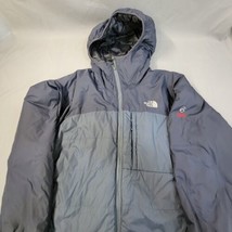 North Face Mens XL Jacket Summit Series Black Gray Hood Parka Softshell Puffer - £57.65 GBP