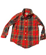 Janie And Jack Toddler Plaid Button-Up Shirt 12-18 Months Red &amp; Green Co... - $19.69 CAD