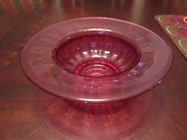 Red Ruby Rosso Italy Glass Vase Bowl Round, Marked &quot;R&quot; [GL12] - £27.69 GBP