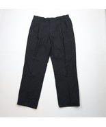 Vtg 90s Streetwear Mens 38x32 Wool Pleated Wide Leg Chino Pants Charcoal... - $102.67 CAD