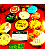Huge lot of vintage pinback buttons - €28,37 EUR