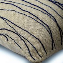 Ocean Waves Blue Burlap 16&quot;x16&quot; Throw Pillows Cover, Sea King - £30.03 GBP+