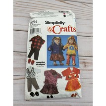 Simplicity Crafts 9054 Doll Clothes Pattern 1999 Uncut 20&quot; 22&quot; 23&quot; Dolls - £6.86 GBP