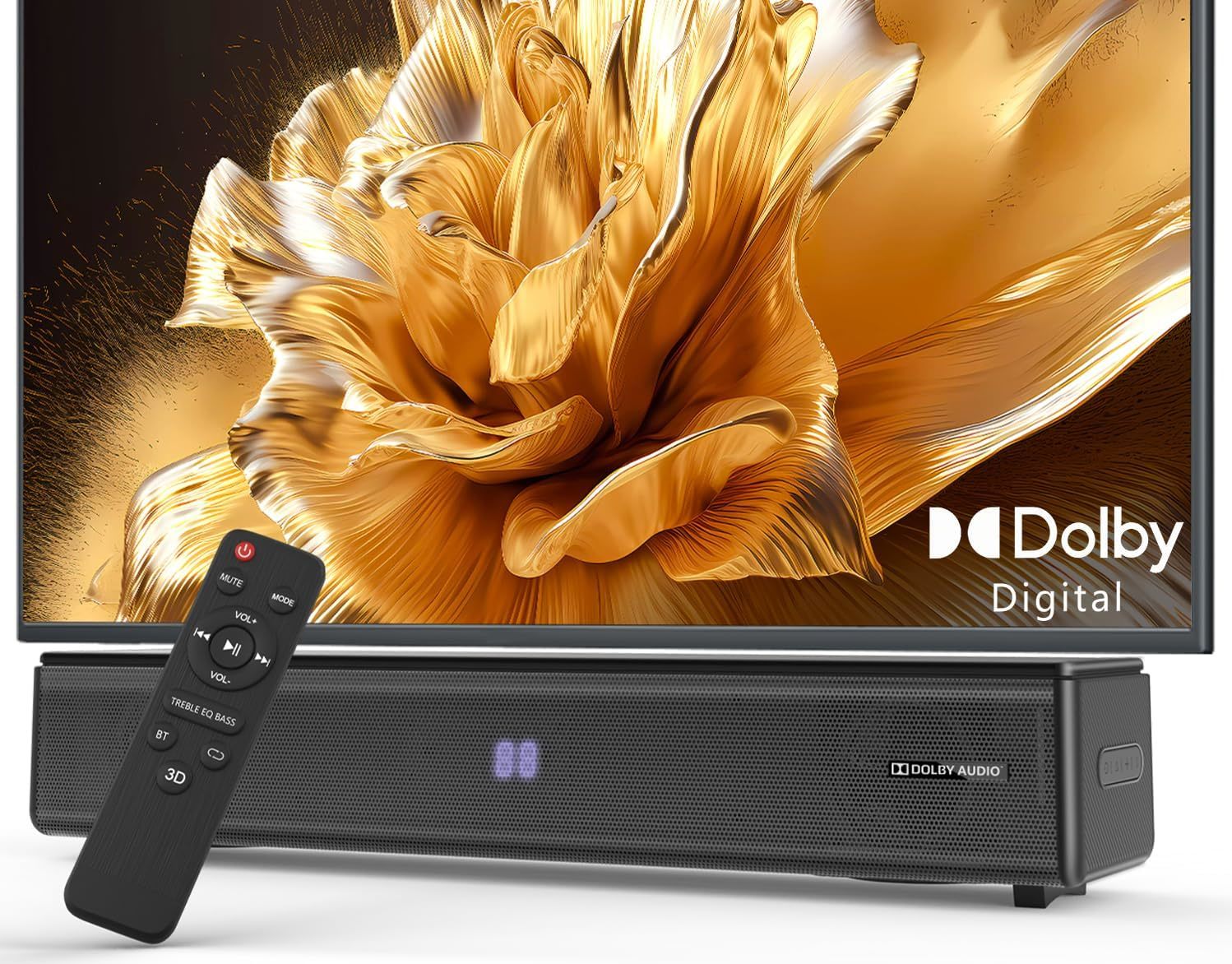 Tv Sound Bar, Bluetooth Soundbar With Dolby Digital Surround Audio Syste... - $51.95