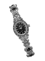 Retro Black Bracelet Watch Rhinestone Gothic Women - $67.93