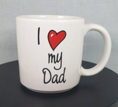 Vintage Russ Berrie I Love My Dad Mug Cup White Ceramic Coffee Made in P... - $29.39