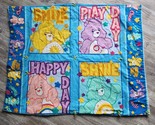 Care Bears Handmade Baby Crib Quilt Lap Blanket 32&quot; x 40&quot; Bedtime Wish S... - $27.61