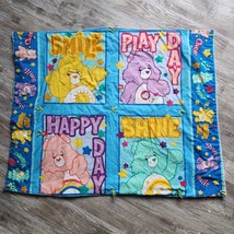 Care Bears Handmade Baby Crib Quilt Lap Blanket 32&quot; x 40&quot; Bedtime Wish S... - £21.59 GBP