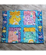 Care Bears Handmade Baby Crib Quilt Lap Blanket 32&quot; x 40&quot; Bedtime Wish S... - £21.63 GBP