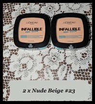 2 x L&#39;Oreal Infallible Pro Glow Longwear Pressed Powder #23 Nude Beige - $14.95