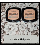 2 x L&#39;Oreal Infallible Pro Glow Longwear Pressed Powder #23 Nude Beige - $14.95