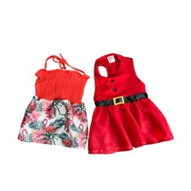 Pet Clothing dresses size Medium Hawaiian and Holiday dress tutu flamingos - £11.83 GBP