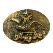 Anheuser Busch Belt Buckle Bergamot Brass Heavy Americana P-168 - £10.25 GBP