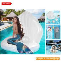 X-Large Inflatable Seashell Float - Supports 200 lbs for Ultimate Relaxa... - $94.99