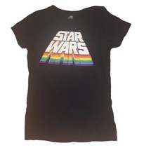 Junior Womens 7-9 Star Wars T-Shirt Short Sleeve Rainbow All Cotton LGBTQ - $15.87