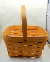 Longaberger Basket Warm Brown With Swing Handle 2000 8x8x5 - £15.68 GBP