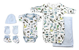 Newborn Baby Boys 6 Pc Baby Shower Gift Set - £19.87 GBP
