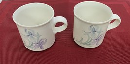 Lot of 2 Vintage Pfaltzgraff Spring Song Ceramic Cups / Mugs 3.25&quot; x 3.25&quot; - £7.43 GBP