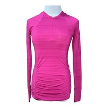Athleta Pacifica Contoured Vibrant Fuscia Long Sleeve Shirt Size XXS Bac... - $13.63