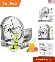 Commercial Vegetable Slicer, 0.2-12mm Adjustable Thickness Manual Vegeta... - $241.34