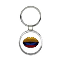 Lips Colombian Flag : Gift Keychain Colombia Expat Country - £6.31 GBP