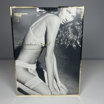 Victoria Secret Signature Gold Sheer Seduction Thigh-Highs 15 Denier Black Sz B - £19.73 GBP