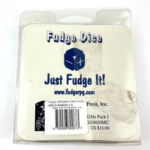 Fudge Dice - Just Fudge It! - Basic Pack Game 20 Dice Black White Blue R... - $16.82