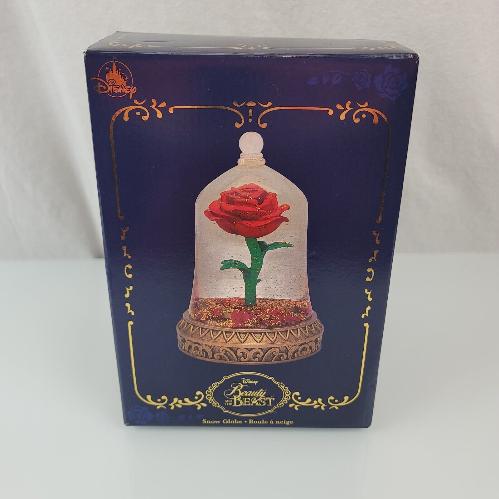 2021 Disney Parks Beauty and the Beast Musical Enchanted Rose Snow Globe - $82.16