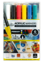 Royal &amp; Langnickel 6 Piece Acrylic 1.2mm Primary Marker Set - $16.40
