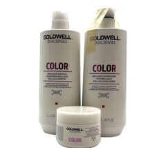 Goldwell Dualsenses Color Brilliance Shampoo &amp; Conditioner Treatment Tio Set - £69.41 GBP