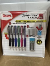 Pentel Twist-Erase Click Automatic Pencil Set 0.7mm Long Eraser Refills, 15 Pack - £14.09 GBP