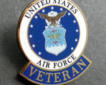 US AIR FORCE VETERAN USAF VET LAPEL PIN BADGE 1 INCH - £4.57 GBP