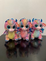 Flint 2024 Ty Beanie Boos Set of 3 Different Colored Bellies MWMT - £22.67 GBP